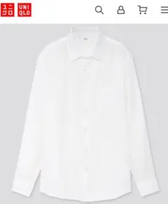 ［UNIQLO］＊麻100%＊ プレミアムリネンシャツ　WHITE / L