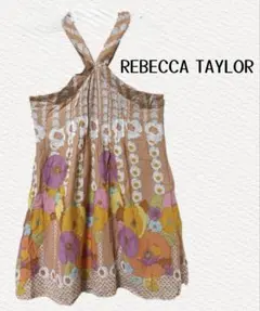 激レア　レベッカテイラー　ヴィンテージ フラワー　レトロ　ポップ ワンピース