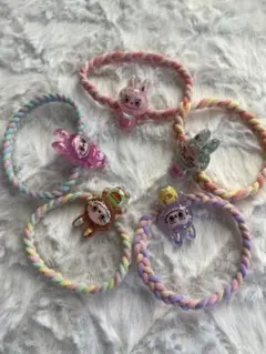 キャラクター付きヘアゴム 5個セット