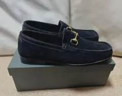 GUCCI ホースビットローファー ブラック スウェード メンズ