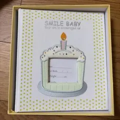 刺繍 ベビーフォトアルバム SMILE BABY 出産祝い 新生児のサムネイル