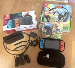Nintendo Switch 本体 ゲームソフト2本付(リングフィット&マリオ