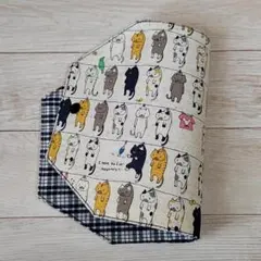 ＜生成＞ハンドメイド　猫　洗濯　仮置きマスクケース　【２５５】