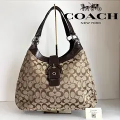 【美品】COACH ソーホー ショルダーバッグ シグネチャー ブラウン 肩がけ