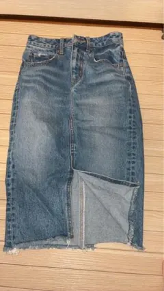 デニムタイトスカート スリット入り