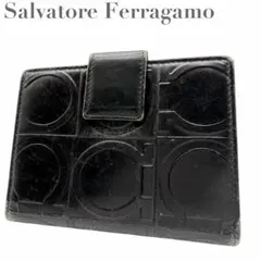 Salvatore Ferragamo カードケース 8.49 レザー ブラック