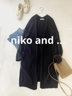 niko and ...ニコアンドコットン混ロングカーディガン♪