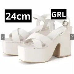 【新品】GRL レザークロスストラップサンダル[ci400] オフホワイトのサムネイル