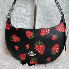 極美品 COACH ストロベリープリント ショルダーバッグ 苺