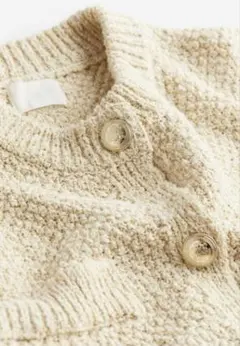 【美品】H&M カーディガン ニット イエロー ラメ グリッド