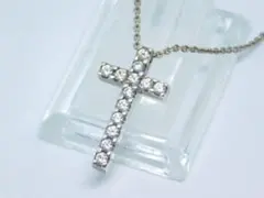 美品　スタージュエリー　STAR JEWELRY　クロス　ネックレス　ジルコニアのサムネイル