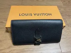 ルイヴィトン ヴェルティカルウォレット カプシーヌ ブラック 長財布