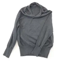 and it_ アンドイット グレー系 カシュクールネックニット Lサイズのサムネイル