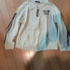 薄手の ジップアップパーカー ライトイエロー
