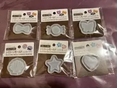 新品未使用　セリア　シリコンモールド　キャンディ　貝殻　リボン　ハート　星　6個