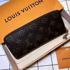 ルイヴィトン クレマンス モノグラム フラワーチャーム　ホットピンク 長財布