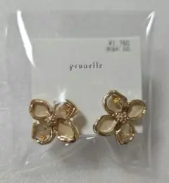 prunelle ゴールド 花モチーフピアス
