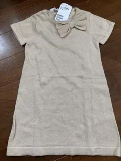 ニットリボンンピース