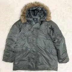 アルファインダストリーズ N-3b フライトジャケット　ミリタリー　カーキ