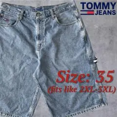 90s TOMMY JEANS 極太バギー ペインター W35 デニムパンツのサムネイル