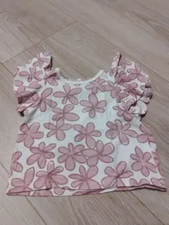 プティマイン　シャツ　花柄　ピンク