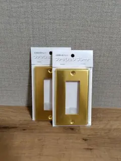 オーム電機 ファッションプレート 真鍮 2個セット