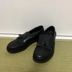 黒 パンプス ローファー