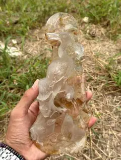 天然石 マニカラン共生水晶の鶴　ご購入前在庫確認必要　F.93