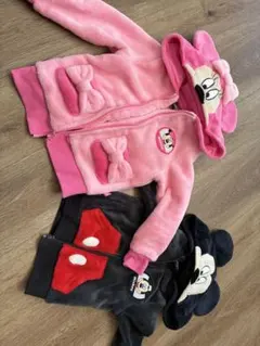 ミニーミッキーマウスパーカー2点セットきょうだいおそろいディズニー100と90