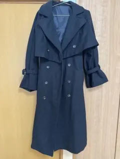 GRL グレイル 黒 ダブルブレスト ロングコート ベルト付き