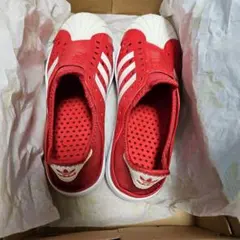 アディダス スーパースター サボ・クロッグサンダル 赤/白/BEACHSTAR