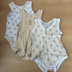 ベージュ系動物柄タンクトップ3枚セット