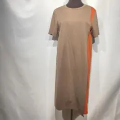 EVEX by KRIZIA ワンピース ミモレ丈 半袖 バイカラー 40のサムネイル