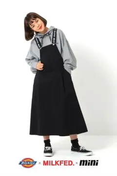 MILKFED.×Dickies　コラボジャンスカ　S　160 黒　可愛い♡のサムネイル