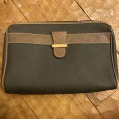 dunhill ヴィンテージ クラッチバッグ ブラウン レザー メンズ