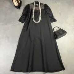 aimer anche エメアンシェ レース切替ロングドレス M ワンピース