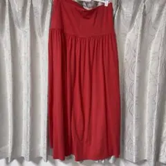 ロングスカート アプリコット 無地 シンプル ユニクロ XL
