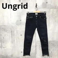 Ungrid アングリッド ニークラッシュスキニーデニム スキニージーンズ