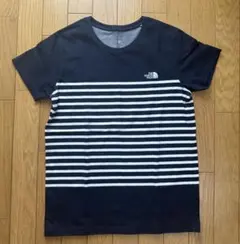 The North Face ストライプ Tシャツ Lサイズ ネイビー