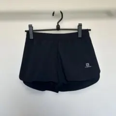 サロモン　レディースランニングパンツ　ブラック　XS