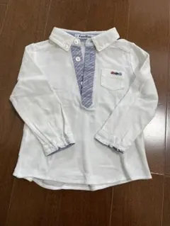【美品】familiar ホワイト ポロシャツ 90cm