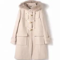 【JILL by JILLSTUART】ベージュ ダッフルコート ファー付き