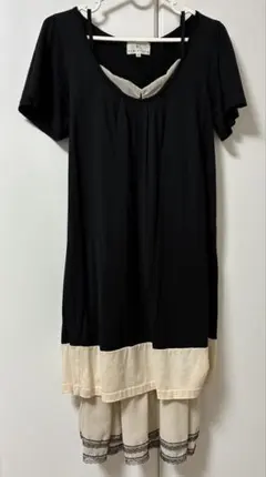 KUMIKYOKU 半袖レイヤードワンピース
