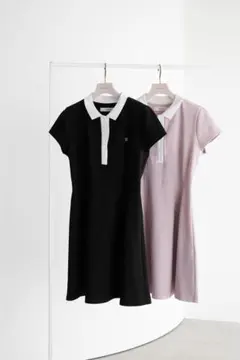 herlipto Short Sleeve Polo Mini Dress
