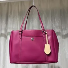 COACH トートバッグ ピンク レザー