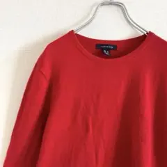 used カシミヤニットトップス 赤 ヴィンテージ 無地 レディース 古着