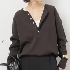 《新品》別注【Hanes/ヘインズ】ワッフルヘンリーネック プルオーバー