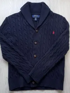 POLO ラルフローレン　ケーブルニットカーディガン　S　ネイビー