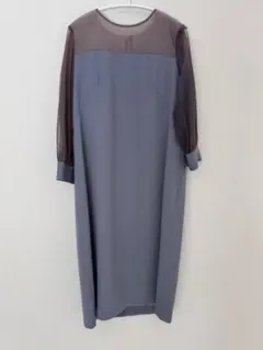 Aimer グレー　オケージョンドレス　七分袖