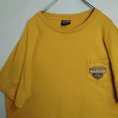 m*n様 ハーレーダビッドソン 半袖シャツ Tシャツ イエロー メンズ2XL